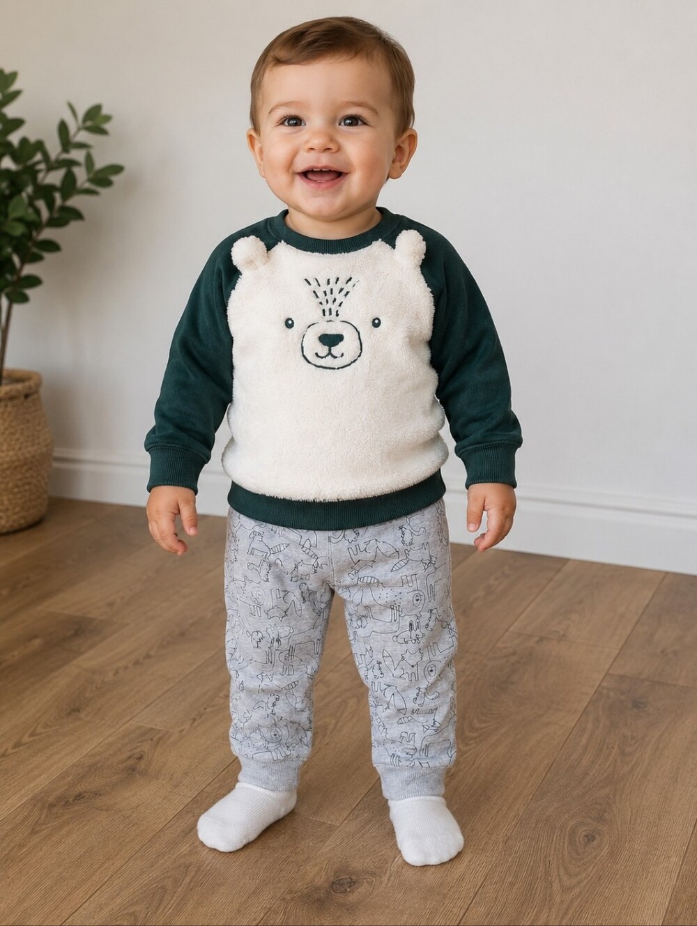 24m Carter's Boys Bear Outfit Set